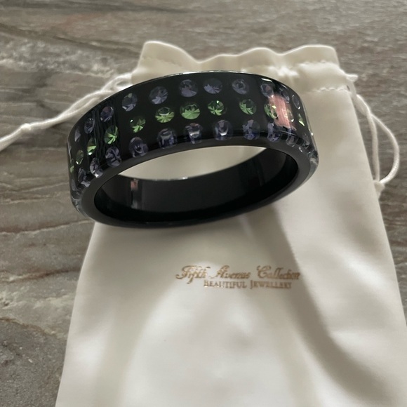 butler fifth avaenue collection Jewelry - Elegant Black Bracelet with Multicolor Accents